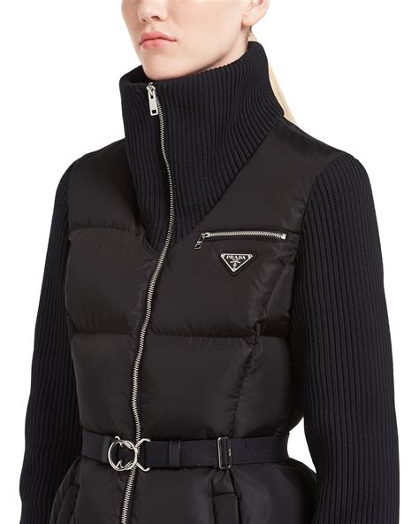 prada white puffer coat|prada puffer jacket ladies.